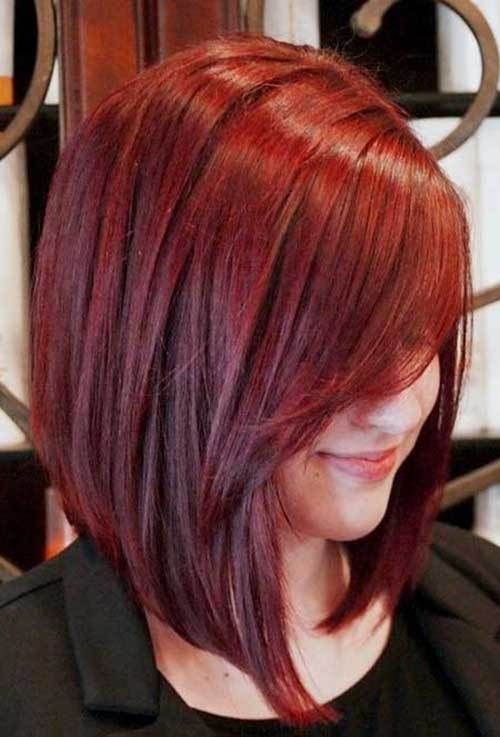 Bob asimmetrico rosso brillante