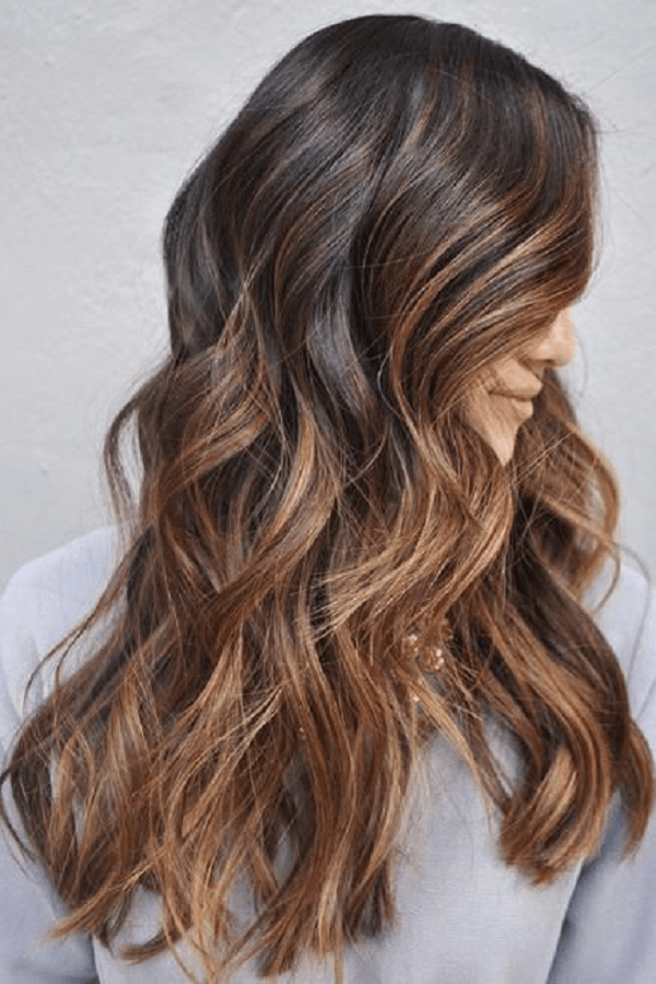 capelli cioccolato fondente fuso al caramello