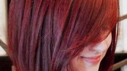 Bob asimmetrico rosso brillante