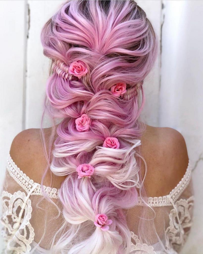 treccia rosa