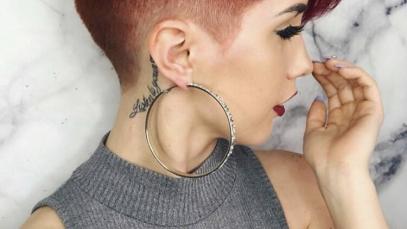 Pixie corto con rasatura