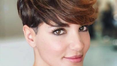 taglio corto con frangia